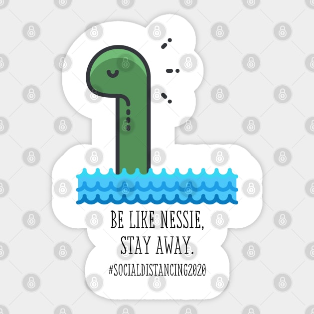 Nessie Social Distancing Sticker by theidealteal